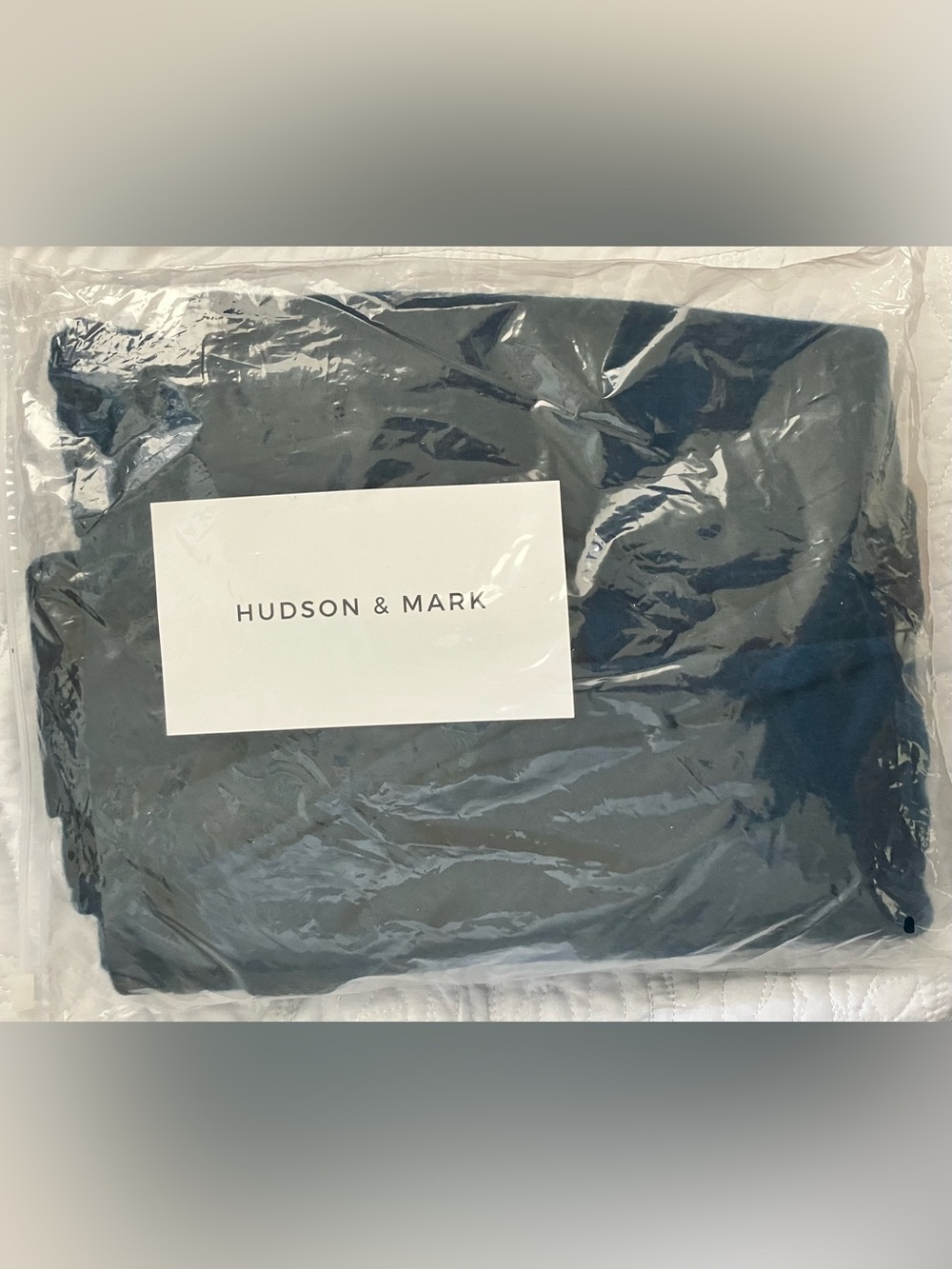 Hudson & Mark Slate Blue Wool Blend Wrap Sweater (Retired)-XL (Fits like Large) - Picture 3 of 6